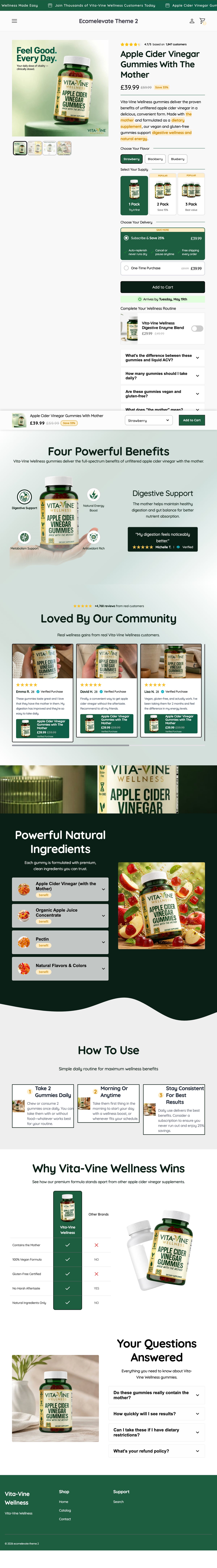 Generated desktop store preview for Vita-Vine Wellness