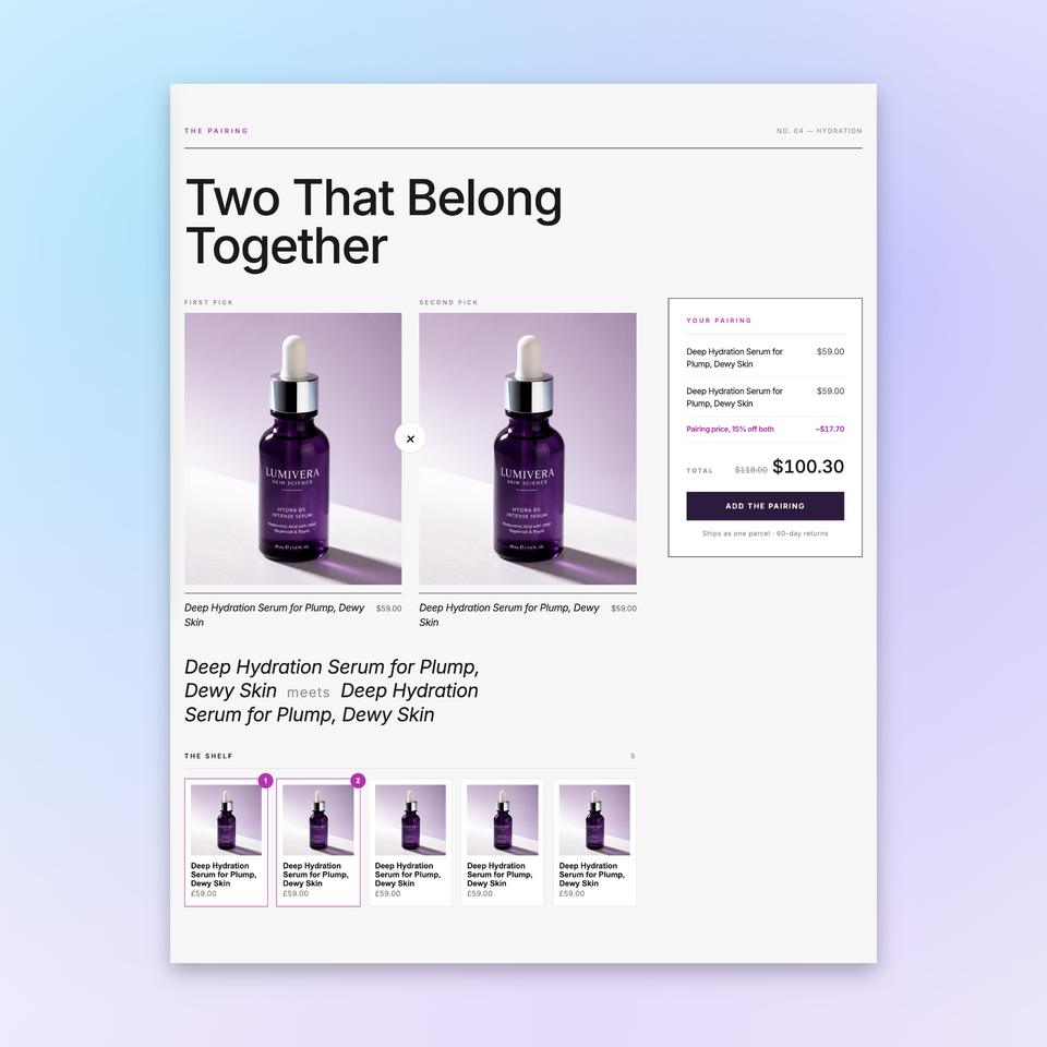 Quiz & bundle funnels